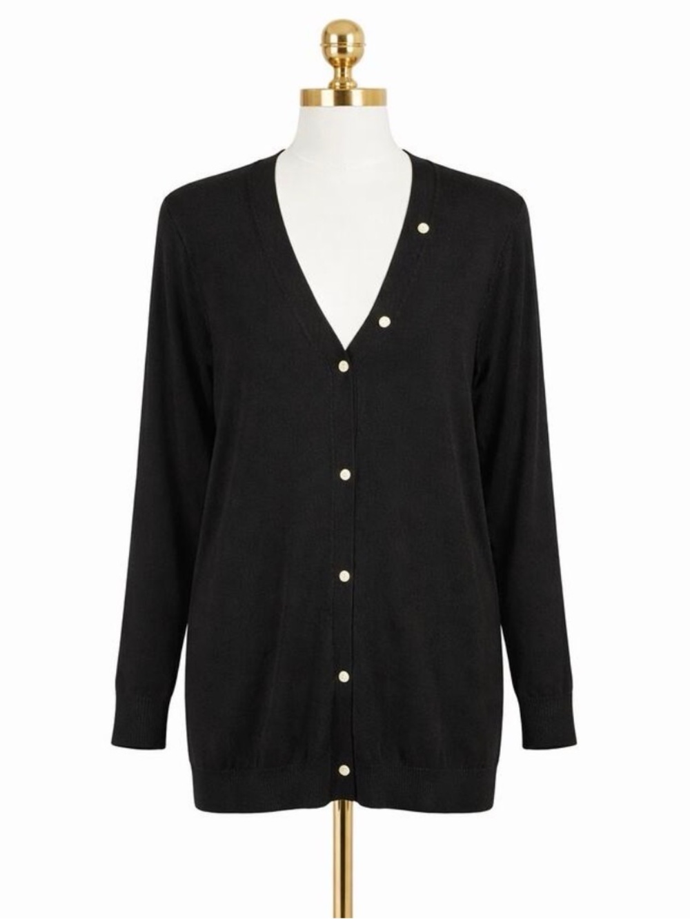 BloomChic Black Ribbed Open Front Cardigan Sweater Size 10 Medium